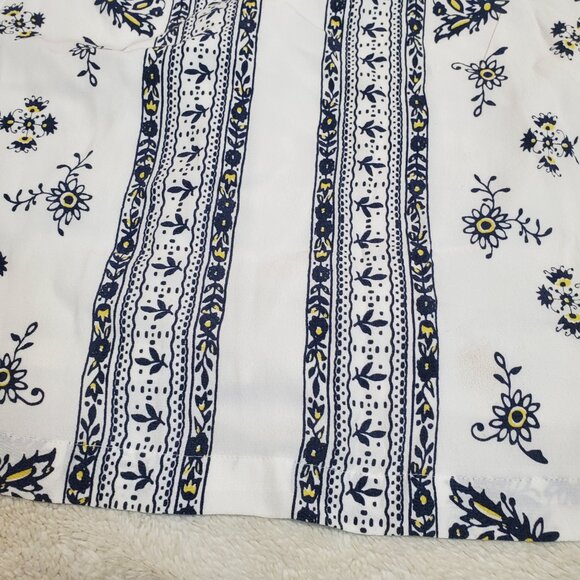 LOFT Black and Yellow Patterned Mini Dress - Picture 5 of 10